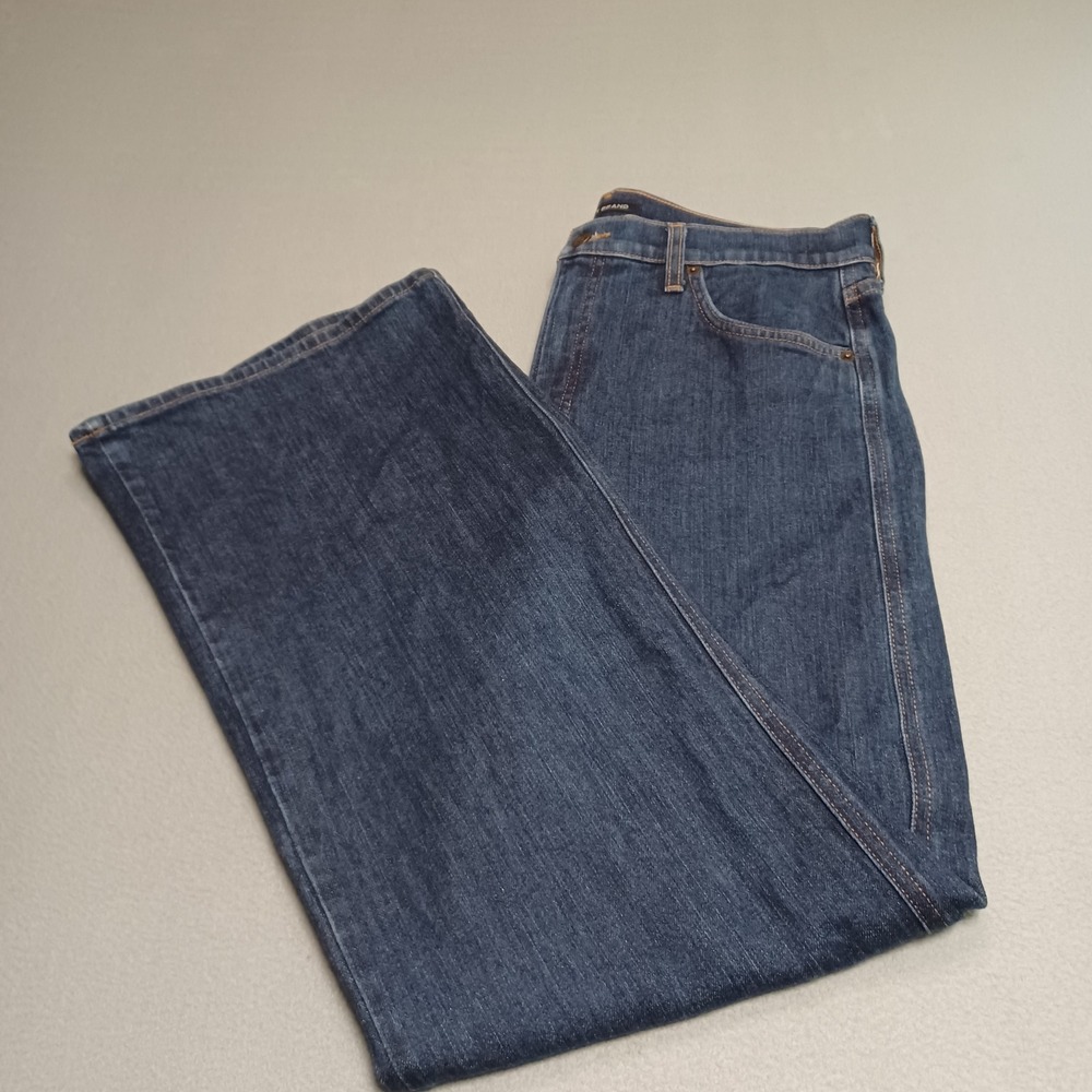 Lucky Brand Jeans Womens 12 Blue Mid Rise Authentic Wide Leg 7W14676 Denim